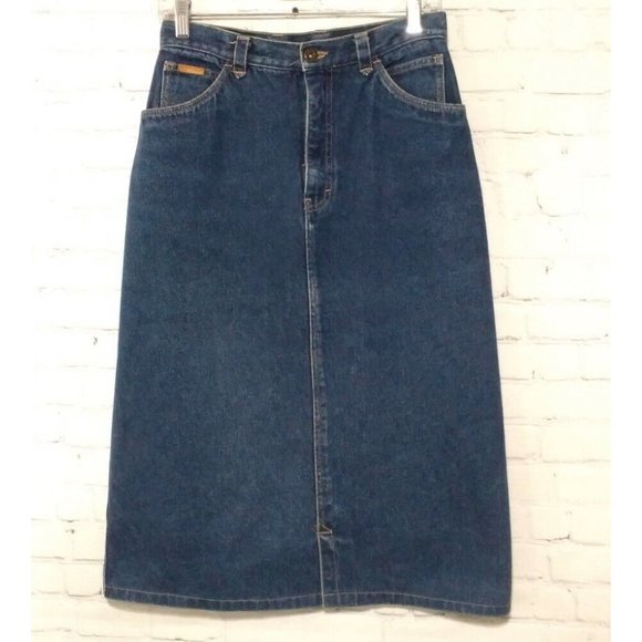 Vintage Brittania Denim Jean Skirt Sz 9/10 (28x28) - Picture 1 of 4